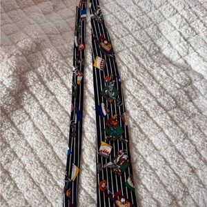 1993 Warner Bros. Looney Tunes Black and Red Necktie